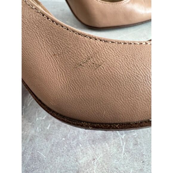 Prada Womens Nude Leather Pointed Toe High Heels Sz 39 - Picture 13 of 15